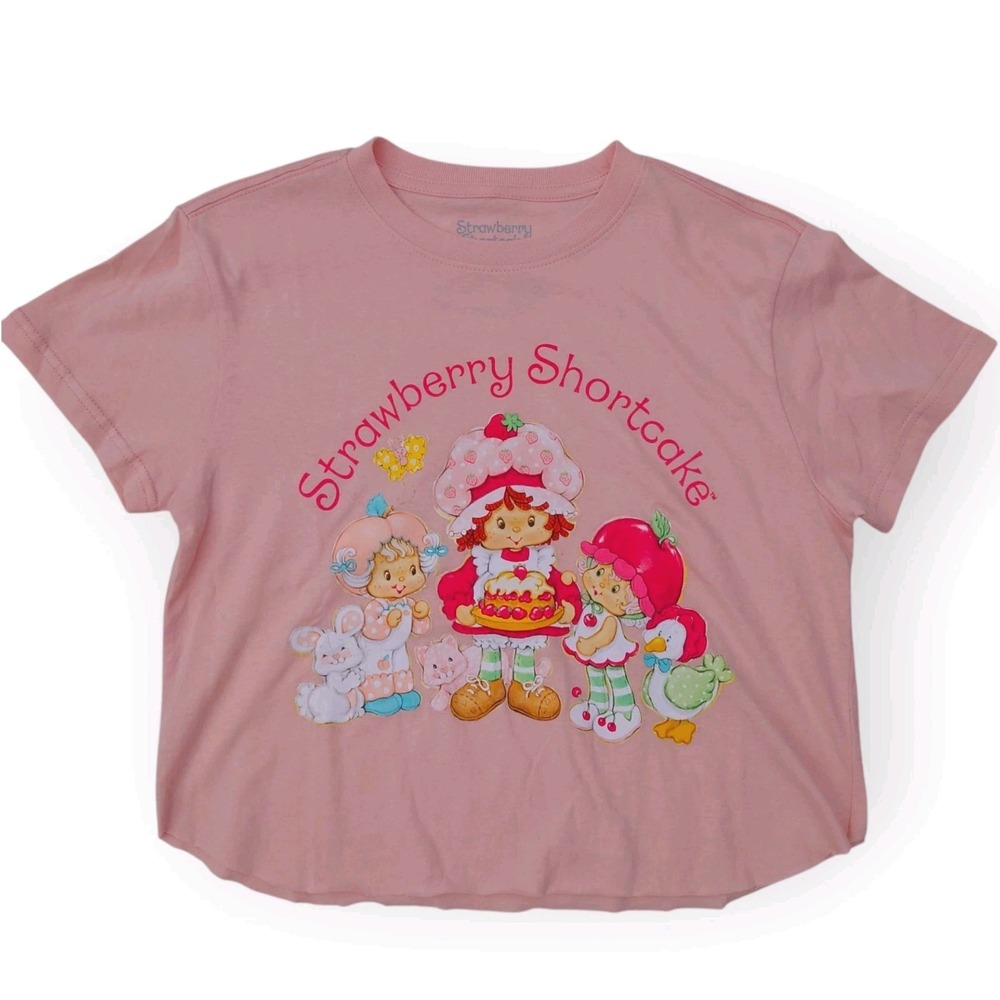 STRAWBERRY SHORTCAKE T-Shirt Women's XS (2021) Official Retro 80s Cut Crop Top